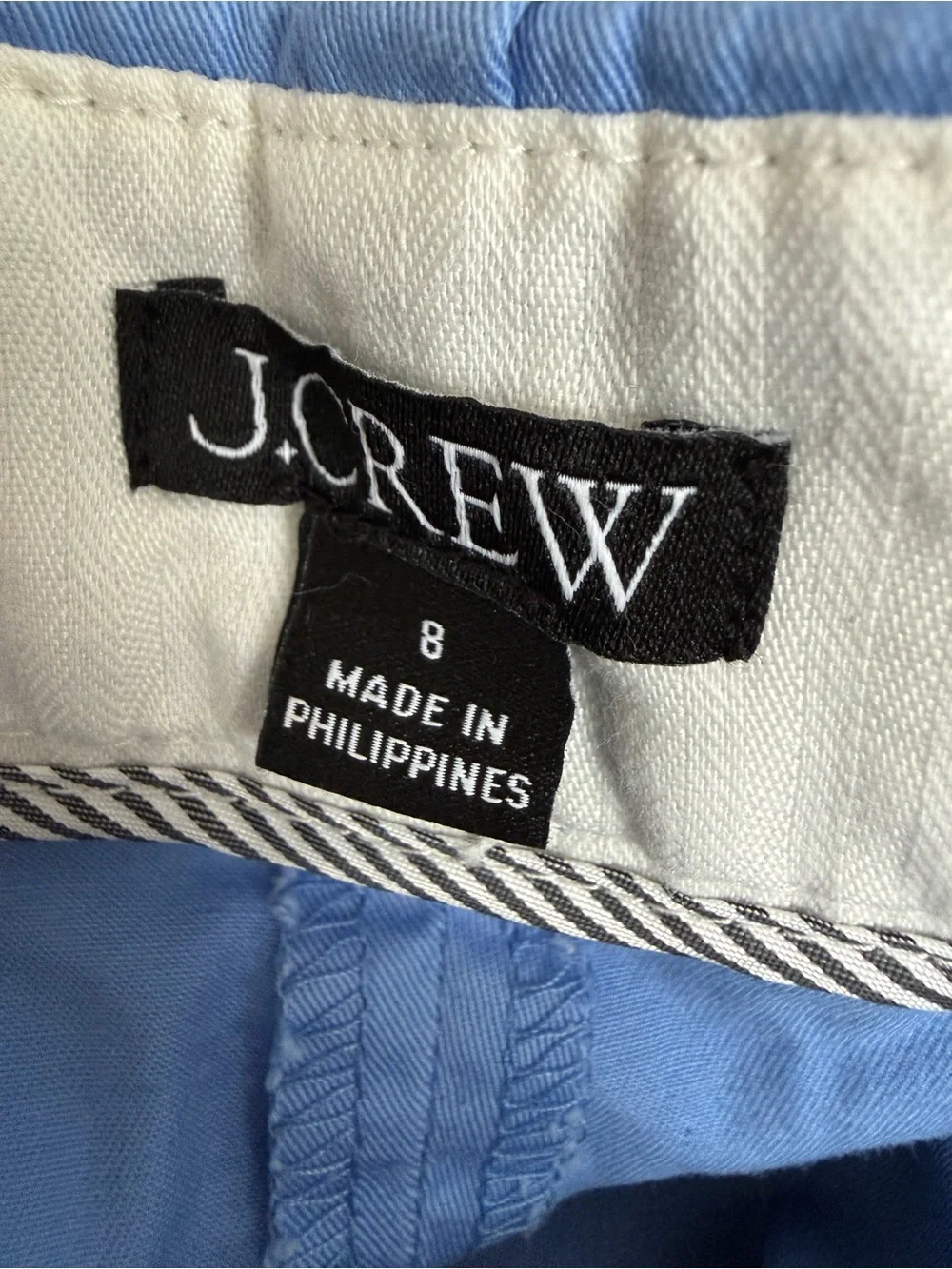 J. Crew Light Blue Cotton Straight-Leg Pants for Women